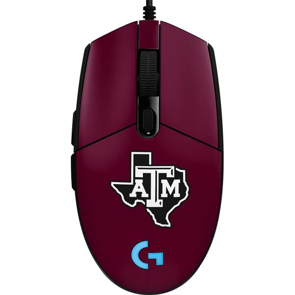 Texas A&M University Black Logo G203 Prodigy RGB Wired Gaming Mouse Skin