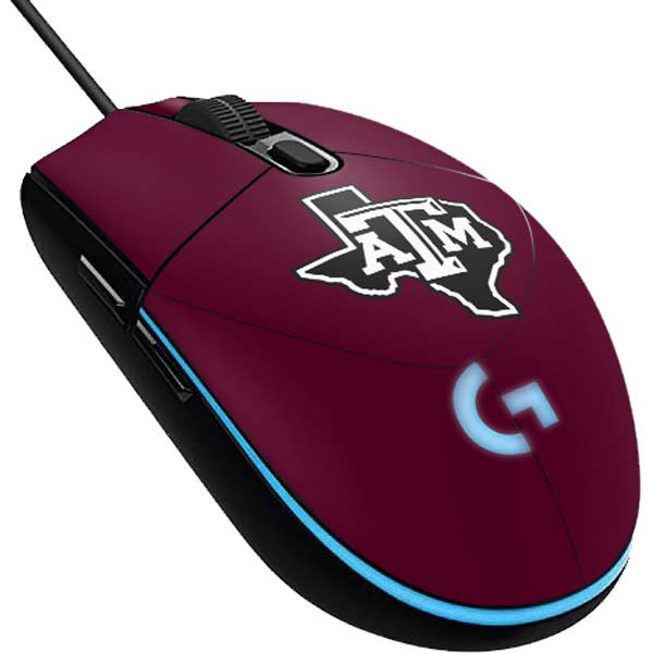 Texas A&M University Black Logo G203 Prodigy RGB Wired Gaming Mouse Skin