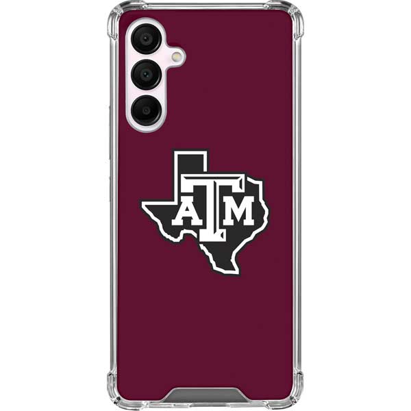 Texas A&M University Black Logo Galaxy A16 5G Clear Case