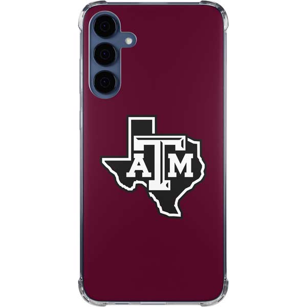Texas A&M University Black Logo Galaxy A35 5G Clear Case