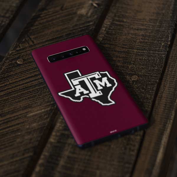 Texas A&M University Black Logo Galaxy S10 Plus Skin