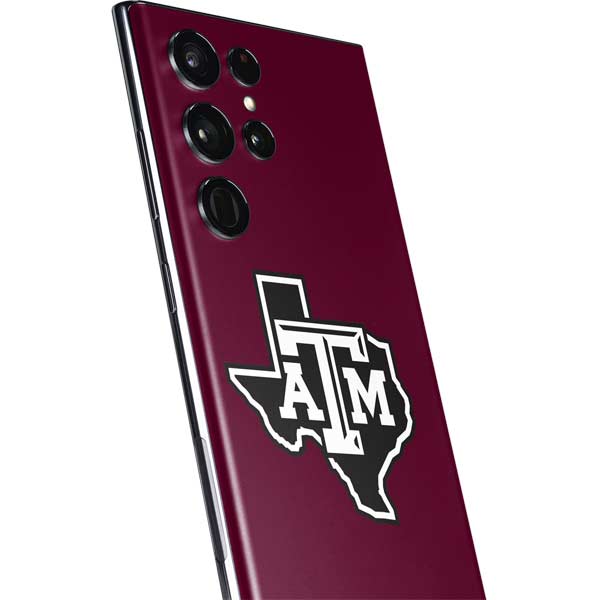 Texas A&M University Black Logo Galaxy S22 Ultra Skin