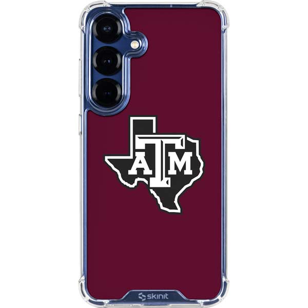 Texas A&M University Black Logo Galaxy S25 Plus Clear Case