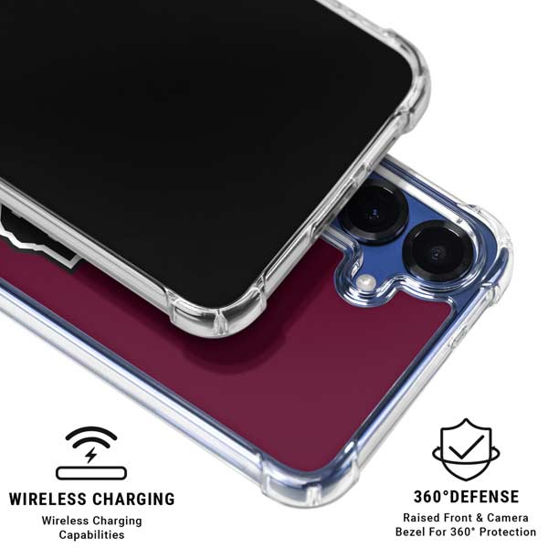 Texas A&M University Black Logo Galaxy S25 Plus Clear Case