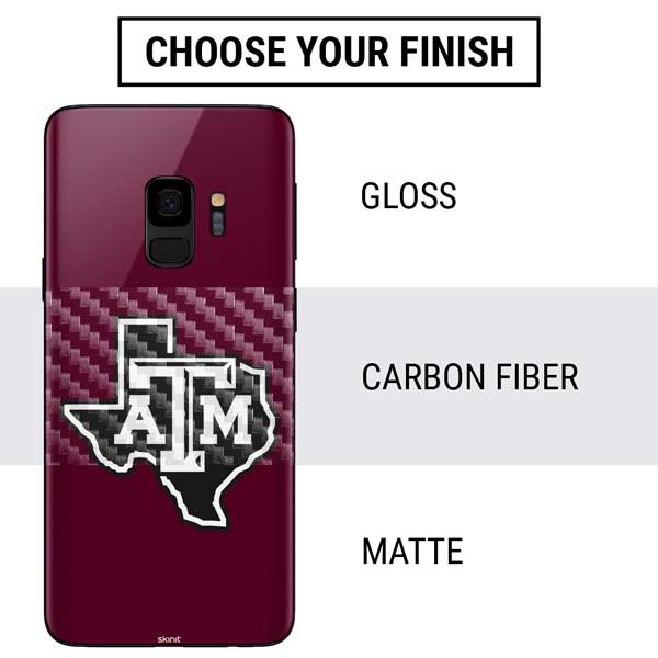 Texas A&M University Black Logo Galaxy S9 Skin