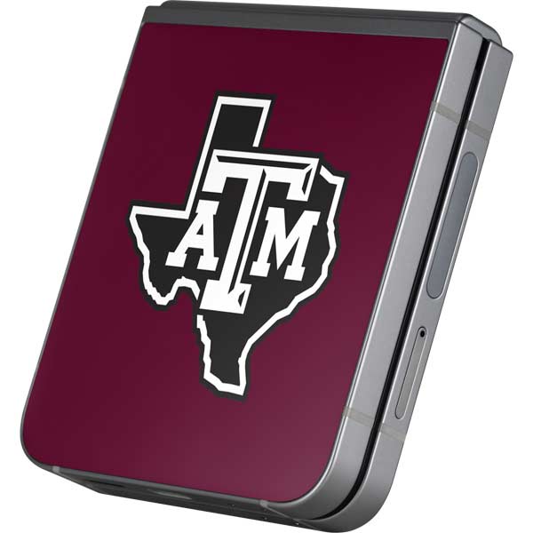 Texas A&M University Black Logo Galaxy Z Flip6 Skin
