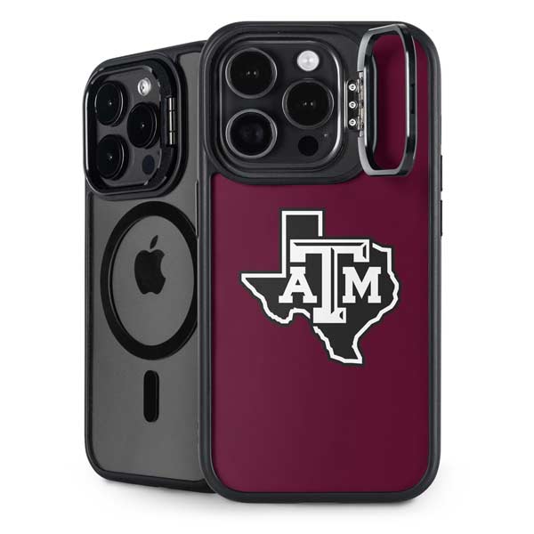 Texas A&M University Black Logo iPhone 14 Pro Kickstand Case