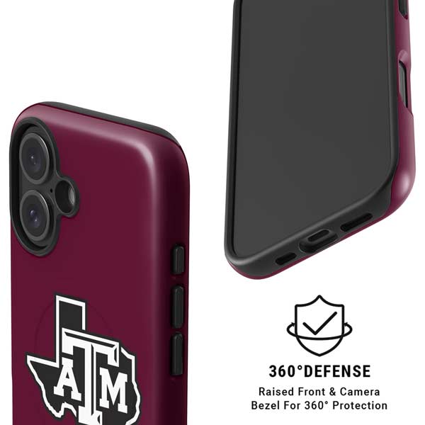 Texas A&M University Black Logo iPhone 16 Magsafe Impact Case