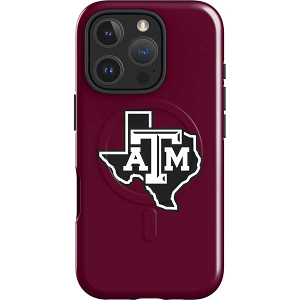 Texas A&M University Black Logo iPhone 16 Pro Max Magsafe Impact Case