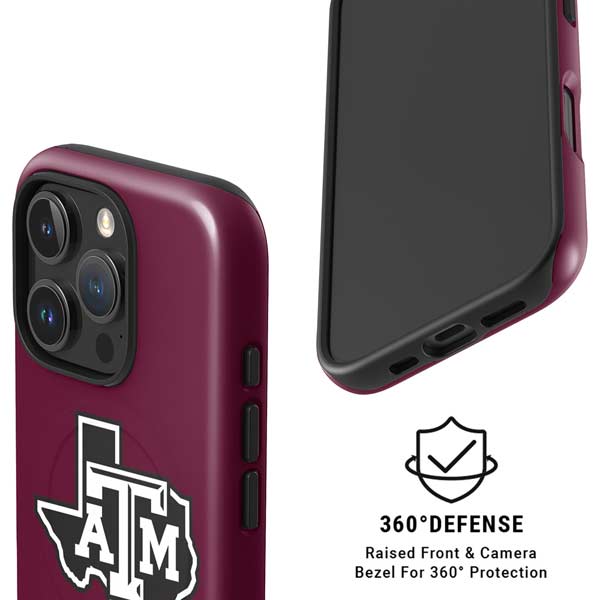 Texas A&M University Black Logo iPhone 16 Pro Max Magsafe Impact Case
