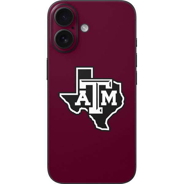 Texas A&M University Black Logo iPhone 16 Skin