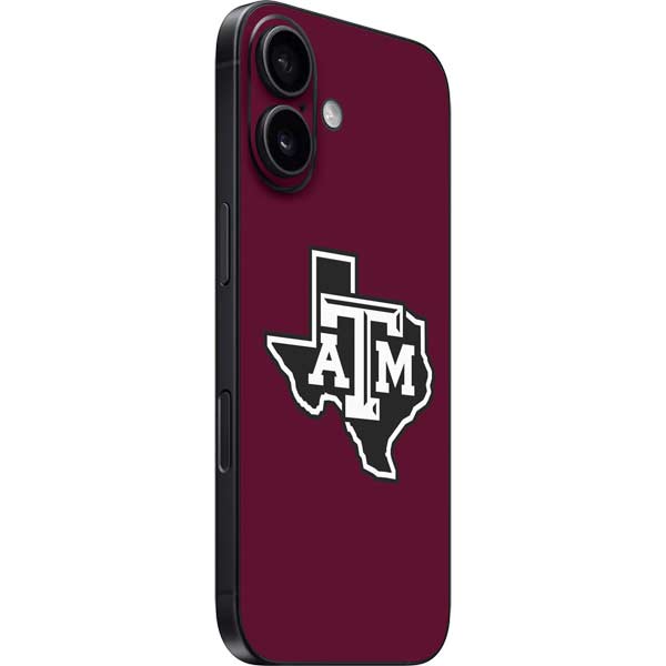 Texas A&M University Black Logo iPhone 16 Skin