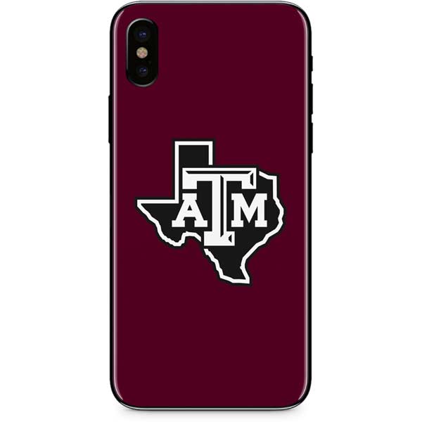 Texas A&M University Black Logo iPhone XS Skin