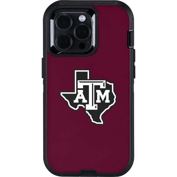Texas A&M University Black Logo Otterbox Defender iPhone Skin