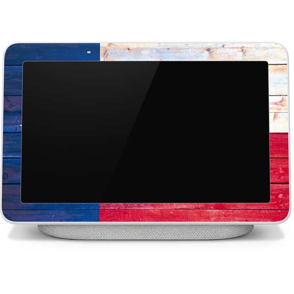 Texas Flag Light Wood Google Home Hub Skin