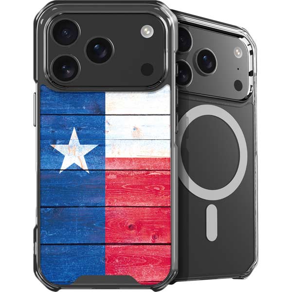 Texas Flag Light Wood iPhone 17 Pro Max MagSafe Case