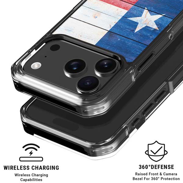 Texas Flag Light Wood iPhone 17 Pro Max MagSafe Case