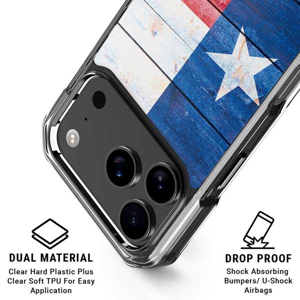 Texas Flag Light Wood iPhone 17 Pro Max MagSafe Case
