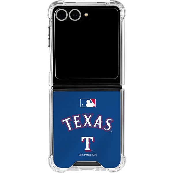 MLB Texas Rangers Alternate/Away Jersey Galaxy Z Flip7 Clear Case