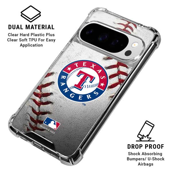 MLB Texas Rangers Game Ball Google Pixel 10 Pro Clear Case