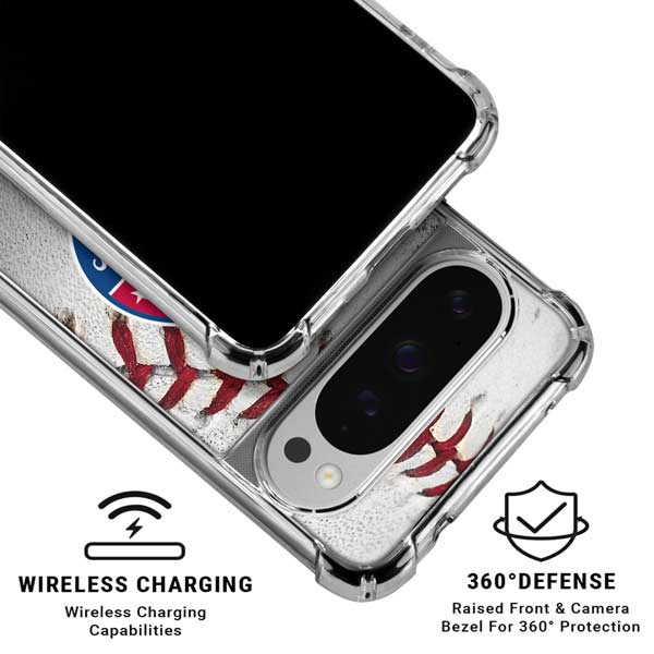 MLB Texas Rangers Game Ball Google Pixel 10 Pro XL Clear Case