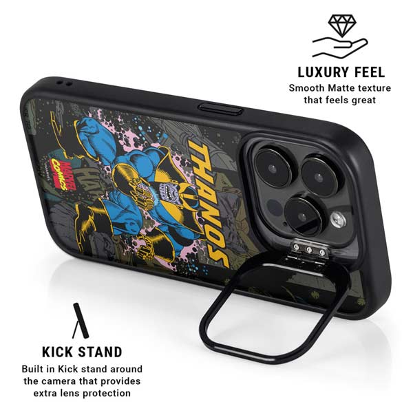 Marvel Classic Comics Thanos iPhone 14 Pro Max Kickstand Case