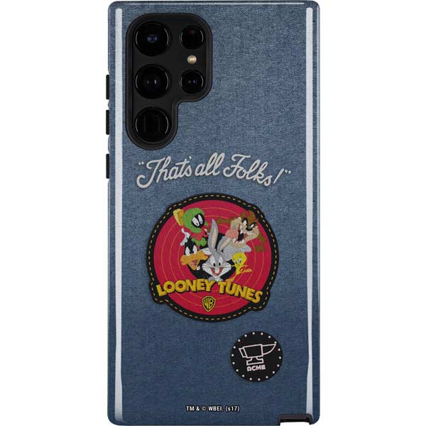 Looney Tunes Thats All Folks Patch Galaxy Cases
