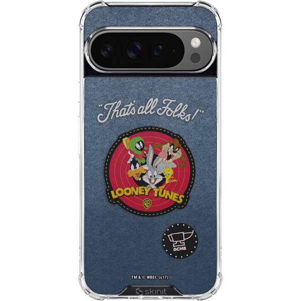 Looney Tunes Thats All Folks Patch Google Pixel 10 Pro XL Clear Case