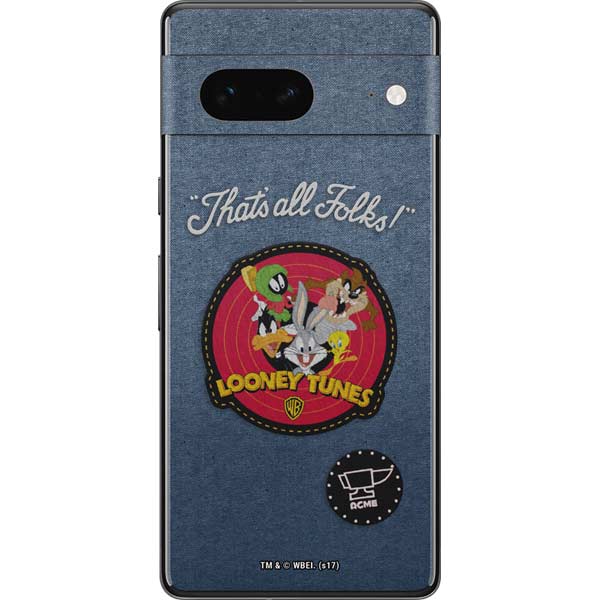 Looney Tunes Thats All Folks Patch Pixel Skins