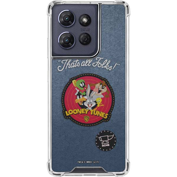 Looney Tunes Thats All Folks Patch Moto G 5G (2025) Clear Case