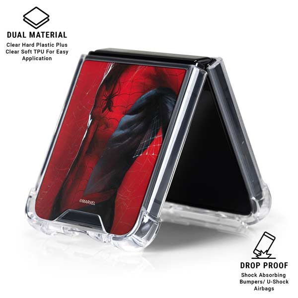 Marvel Spiderman The Amazing Spiderman Galaxy Z Flip7 Clear Case