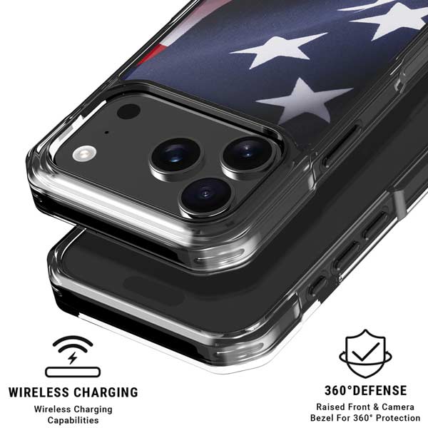 The American Flag iPhone 17 Pro Clear Case