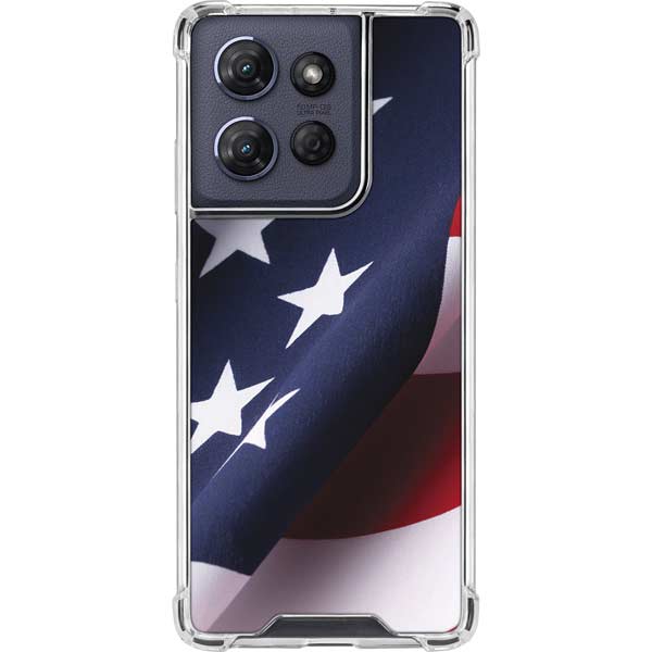 The American Flag Moto G Play 5G (2025) Clear Case