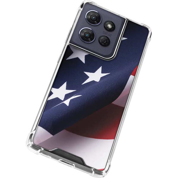 The American Flag Moto G Play 5G (2025) Clear Case