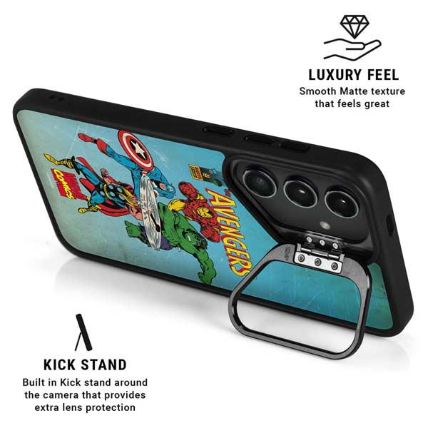 Marvel Classic Comics The Avengers Galaxy S26 Plus Kickstand Case
