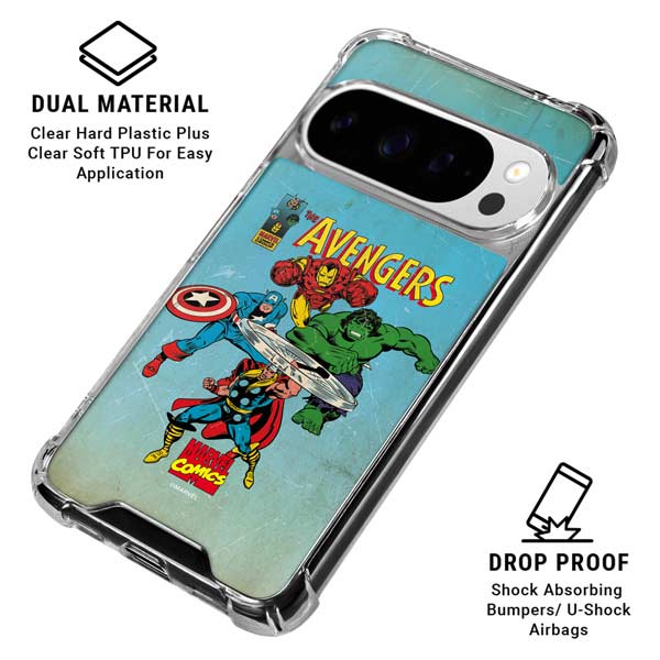 Marvel Classic Comics The Avengers Google Pixel 10 Pro XL Clear Case
