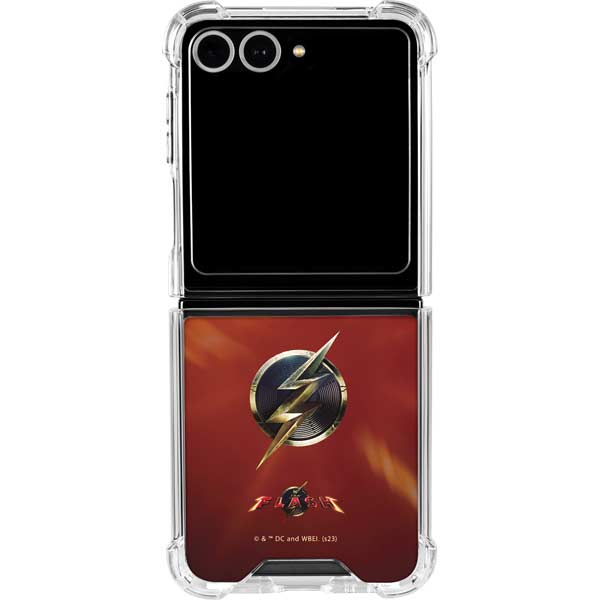 DC Comics The Flash Movie: Logo Poster Galaxy Z Flip7 Clear Case