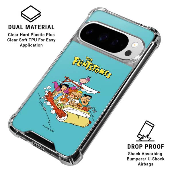 The Flintstones and Rubbles Google Pixel 10 Pro Clear Case