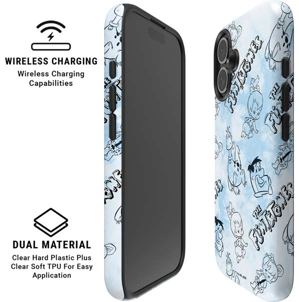 The Flinstones The Flintstones Tie Dye Print iPhone 16 Plus Magsafe Impact Case