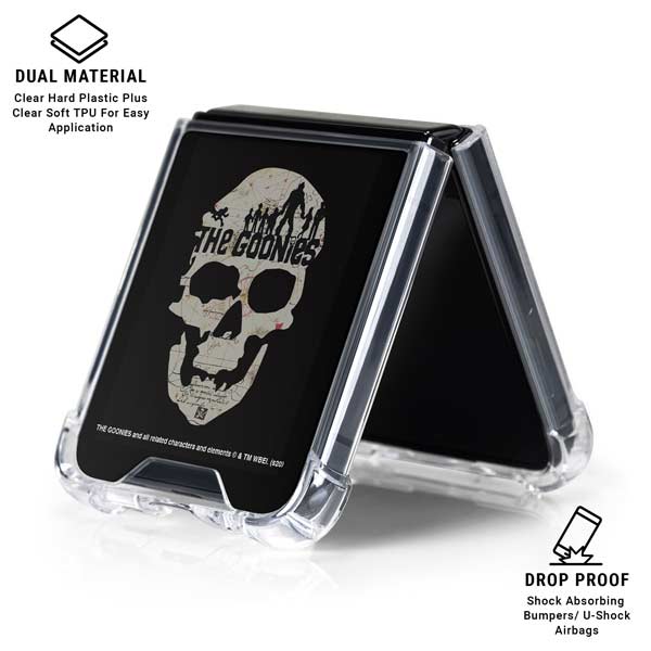 Warner Bros The Goonies (1985) The Goonies Skull Map Galaxy Z Flip7 Clear Case