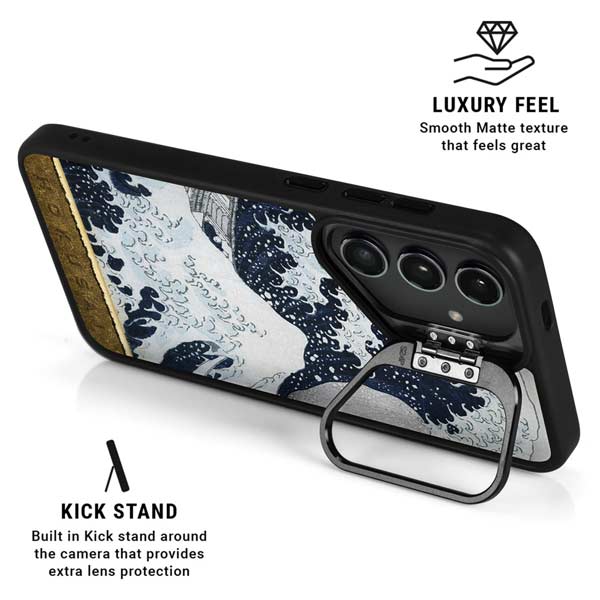The Great Wave off Kanagawa by Hokusai Galaxy S25 Plus Kickstand Case