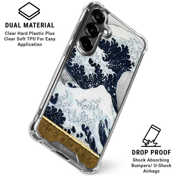 The Great Wave off Kanagawa by Hokusai Galaxy S26 Clear Case
