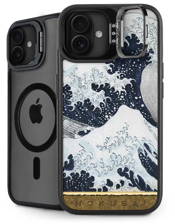 The Great Wave off Kanagawa by Hokusai iPhone 16 Kickstand Case