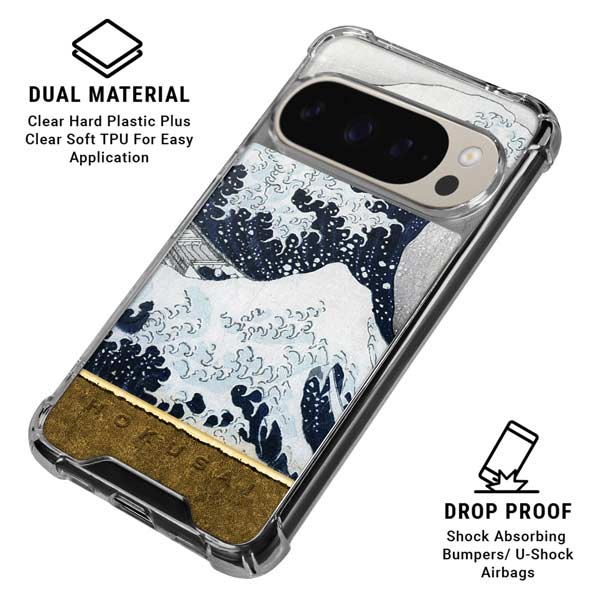 The Great Wave off Kanagawa by Hokusai Pixel 9 Pro XL Clear Case