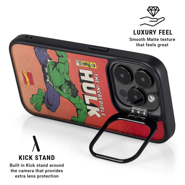 Marvel Classic Comics The Incredible Hulk iPhone 14 Pro Max Kickstand Case
