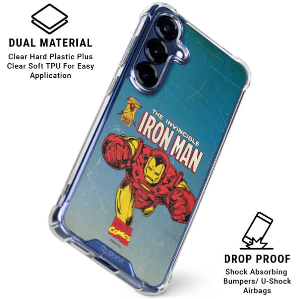 Marvel Classic Comics The Invincible Iron Man Galaxy S25 FE Clear Case