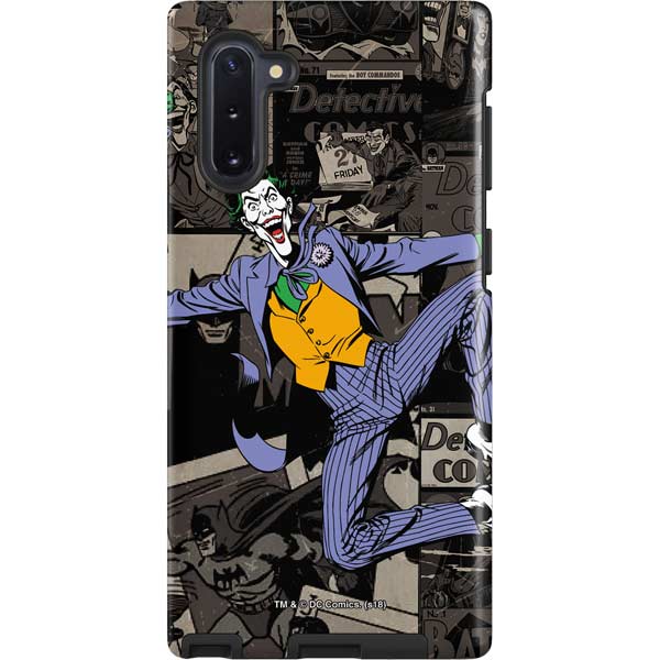 DC Comics The Joker Vintage Action pose pattern Galaxy Cases