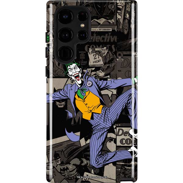 DC Comics The Joker Vintage Action pose pattern Galaxy Cases