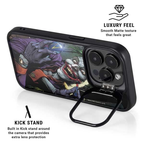 DC Comics The Joker Put on a Smile iPhone 14 Pro Kickstand Case