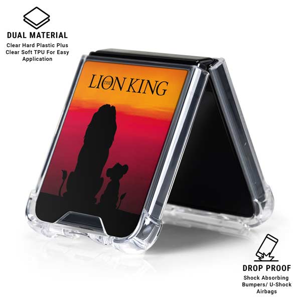 Disney The Lion King Movie Poster Art Galaxy Z Flip7 Clear Case